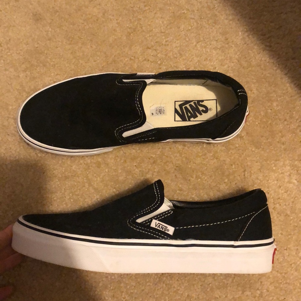 Black slip on vans